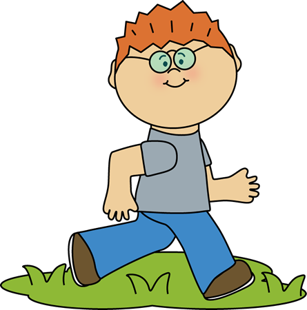 Boy Clipart Png - Girl Running Clip Art (445x450), Png Download
