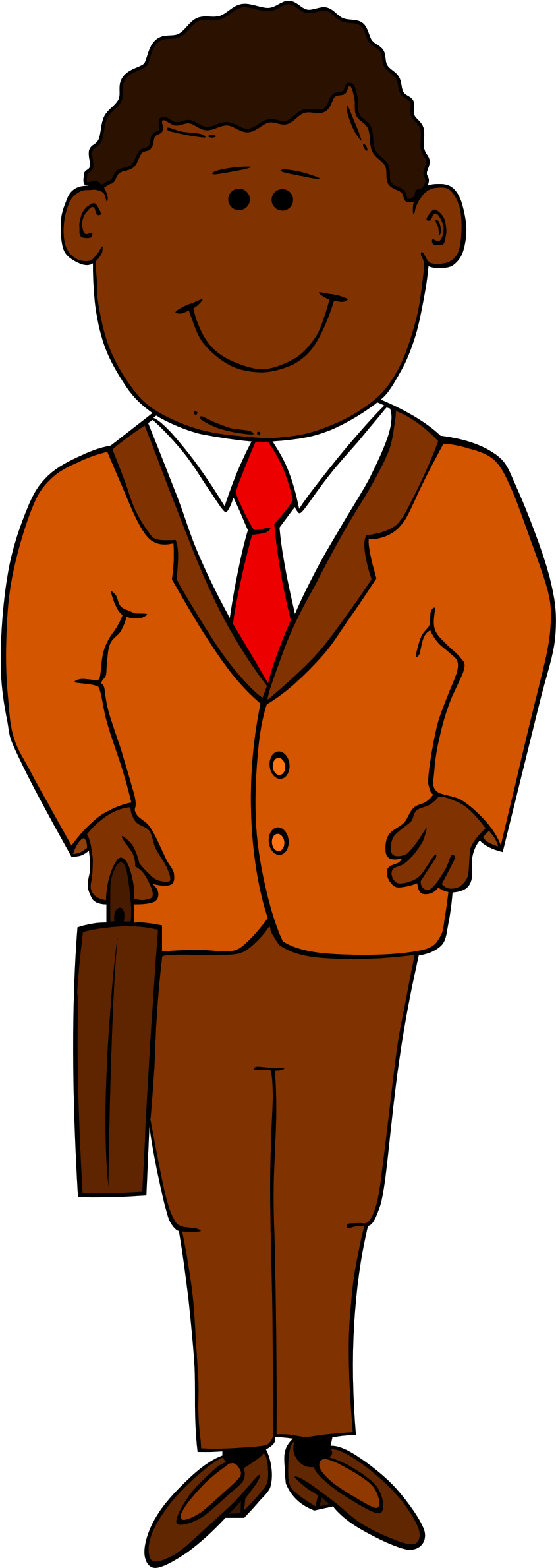 Man In Suit Who Enjoys The Coffee At Cotonou And - Cartoon Man In Suit (843x2400), Png Download