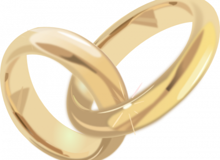 Wedding Rings Clipart Png - Clip Art Wedding Rings Png (440x320), Png Download