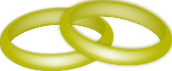 Gold Wedding Rings Svg Clip Arts 600 X 250 Px (600x250), Png Download