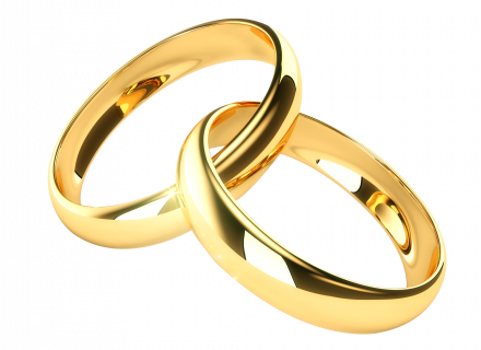 Free Clipart Wedding Rings - Wedding Rings Clipart Transparent Background (440x320), Png Download