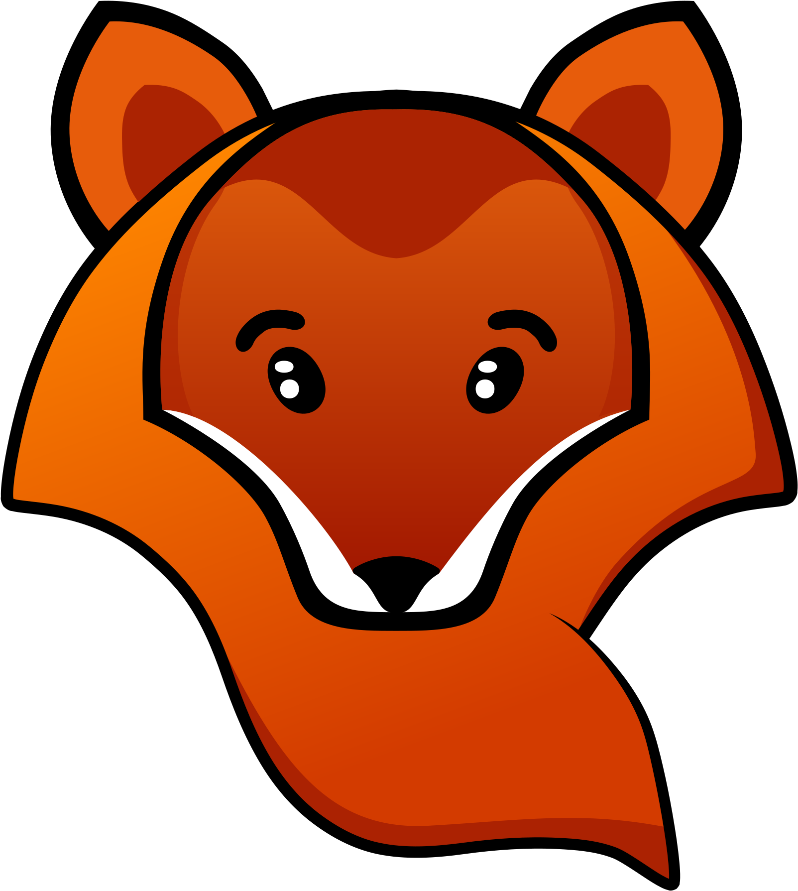 Fox Clipart Transparent - Cartoon Fox Transparent Background (2400x2400), Png Download