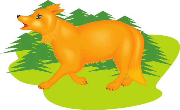 Fox Clipart Walking - Cartoon Foxes Walking In A Forest (600x367), Png Download