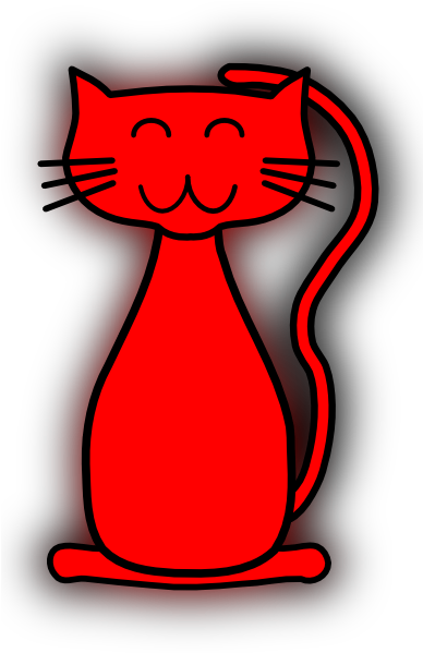 Red Cat Clip Art At Clker - Kitten Clip Art (420x598), Png Download