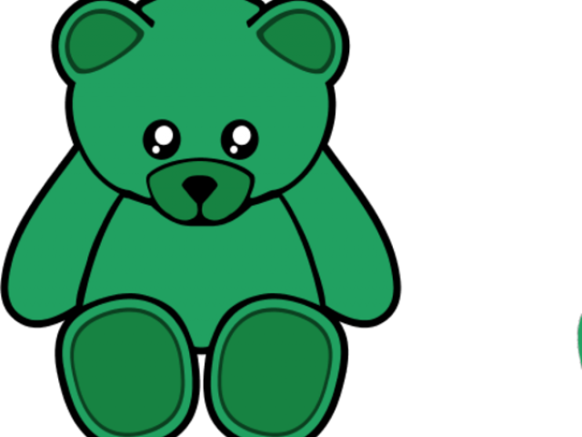 Bear Clipart Green - Teddy Bear Vector Png (600x483), Png Download