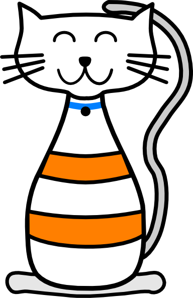 Cat Smile Clip Art (384x593), Png Download