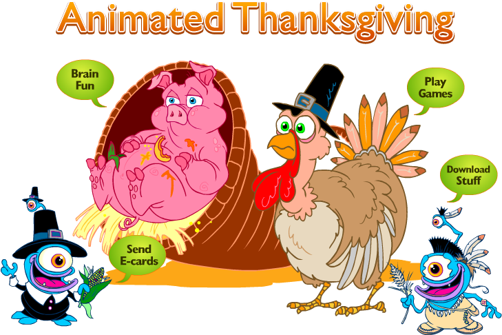 Desktop Wallpaper - Animated Images Of Thanksgiving (750x500), Png Download