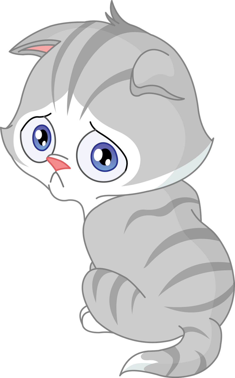 Sad Cats Images - Sad Kitten Clipart (996x1600), Png Download