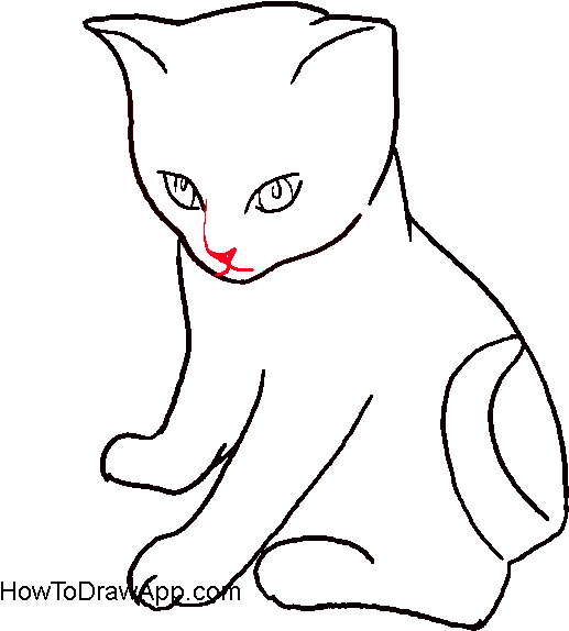 To Draw A Realistic Cat Clipart Panda Free Clipart - Draw A Cat Body (600x600), Png Download