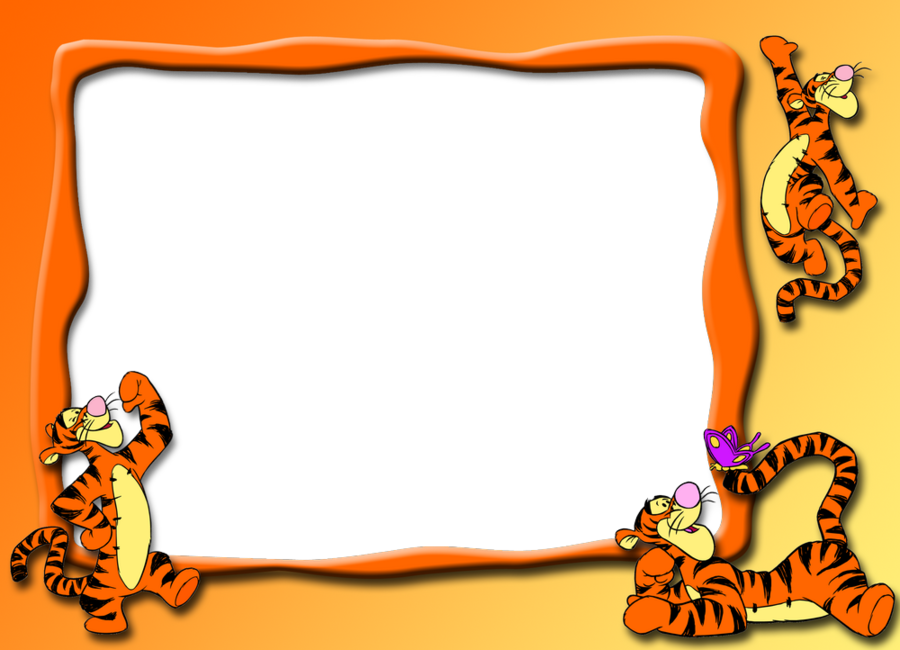 Download Marcos De Tiger Clipart Winnie The Pooh Tigger - Marcos Para Fotos De Tigger (900x650), Png Download