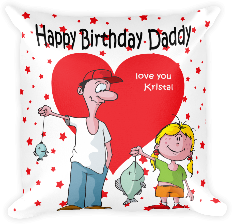 Happy Birthday Daddy Pillows - Clip Art (1000x1000), Png Download
