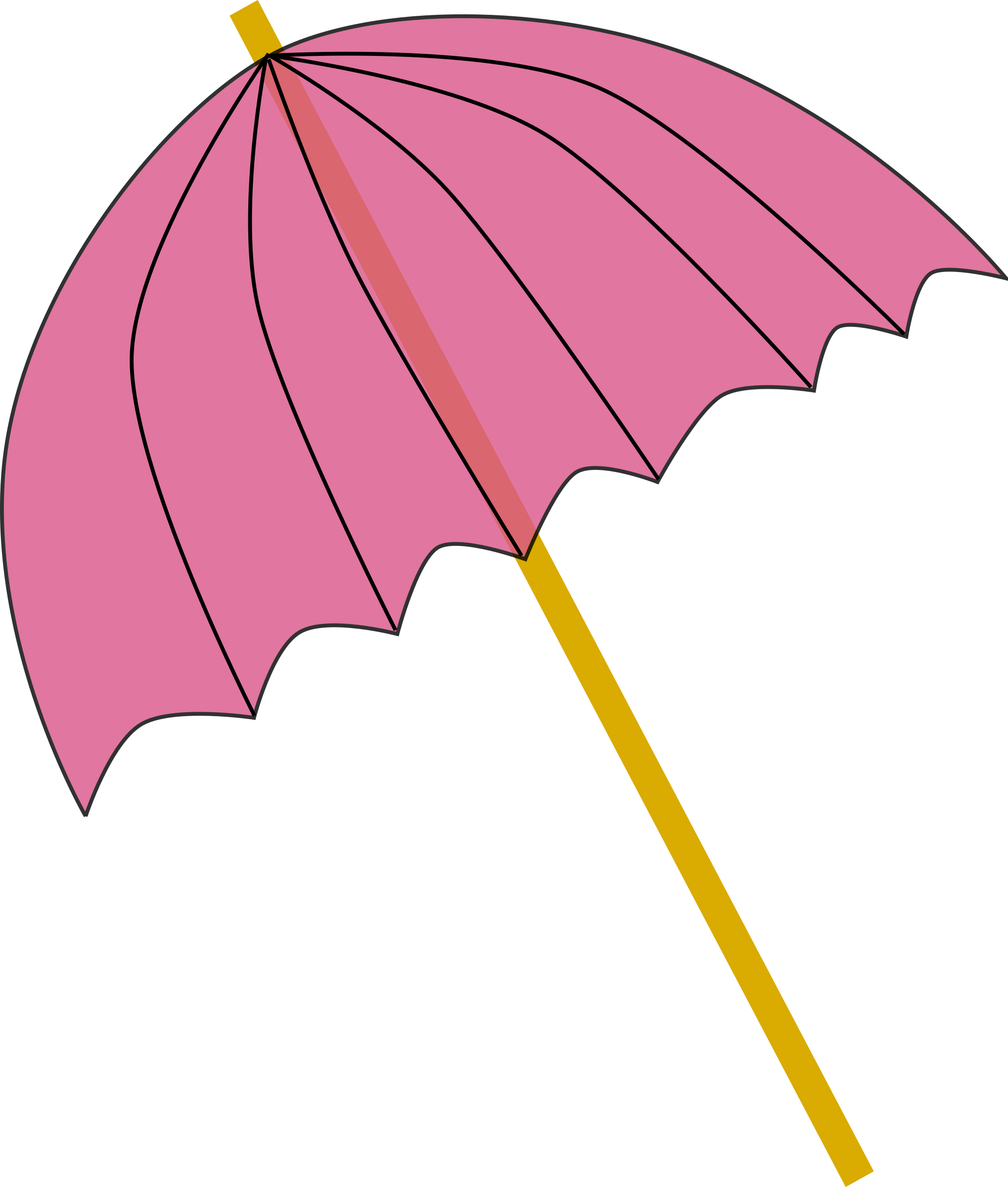 Clipart Umbrella Many Umbrella - Parasol Clipart (2038x2400), Png Download
