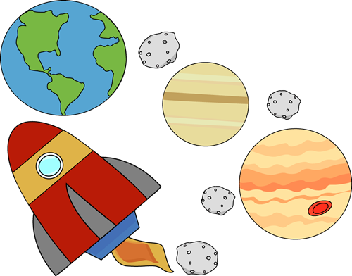 Picture Transparent Clip Art Images Rocket - Outer Space Clip Art (500x392), Png Download