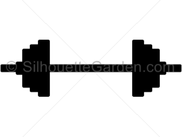 Barbell Silhouette Clipart (640x480), Png Download