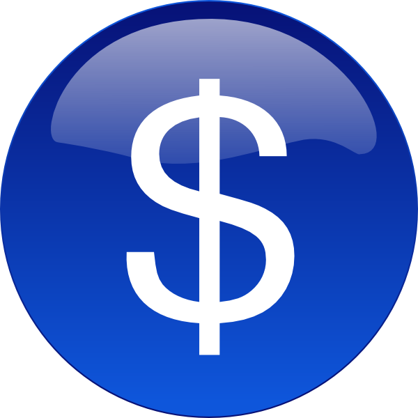 Blue Dollar Sign Clipart Kid - Blue Money Clip Art (600x600), Png Download
