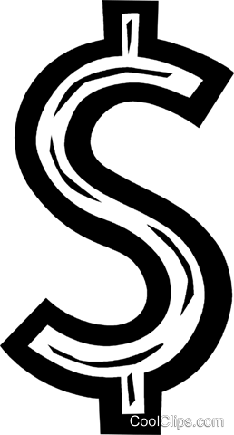 Dollar Sign Royalty Free Vector Clip Art Illustration (258x480), Png Download
