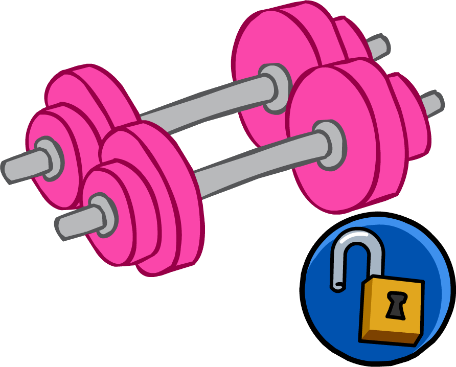 Dumbbells Clipart Cute - Pink Weights Clipart (892x718), Png Download
