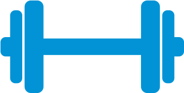 Icon Wellness - Blue Dumbbell Icon Transparent (400x400), Png Download