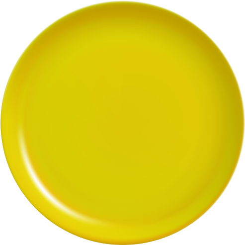Yellow Plate Png Clip Art - Yellow Plate Clipart (500x500), Png Download