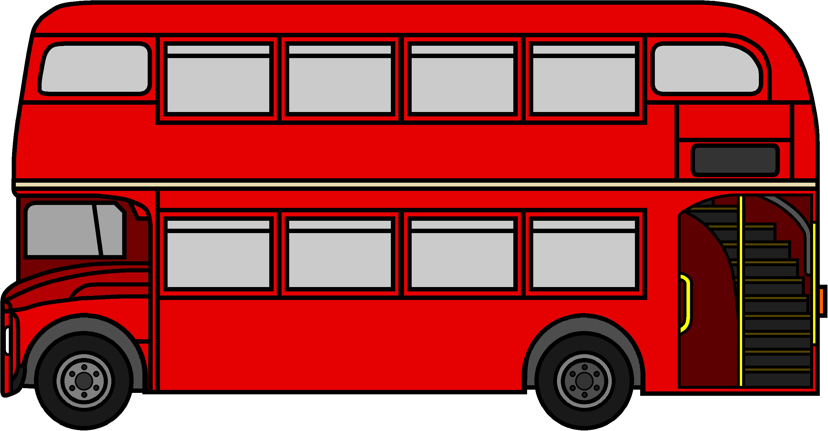 Free Download London Bus Clipart Aec Routemaster Bus - Double Decker Bus Clipart (2826x1470), Png Download
