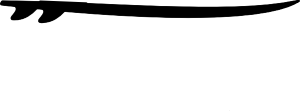 Surfboard Clipart Surboard - Surfboard Vector (600x223), Png Download