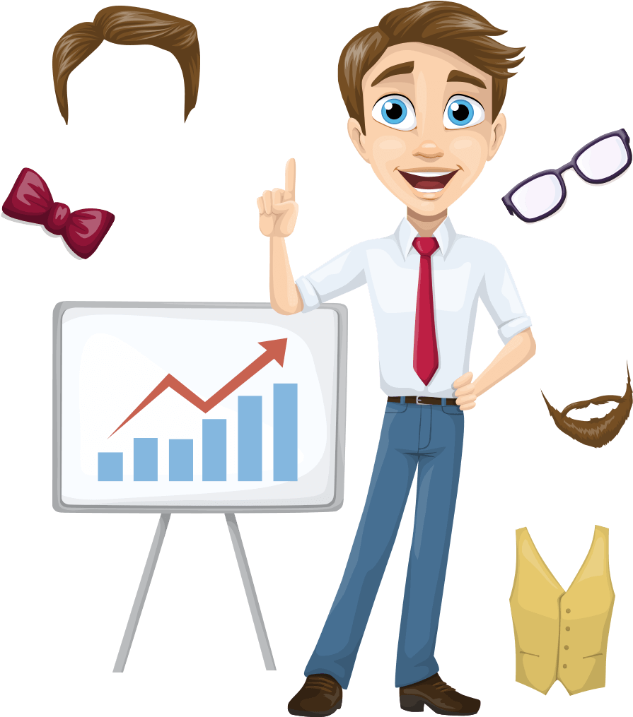 Free Customizable Vector Male Business Character (1048x1106), Png Download