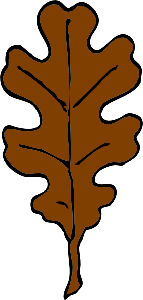 Brown Oak Leaf Clip Art At Clipart - Brown Leaves Clip Art (282x589), Png Download