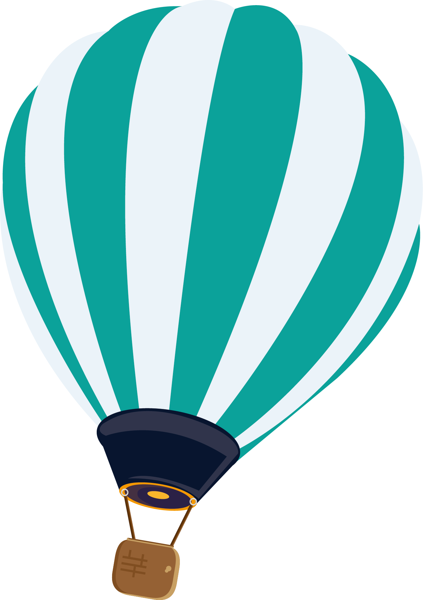 Hot Air Balloon Vector Png - Fly Balloon Vector Png (1404x1988), Png Download