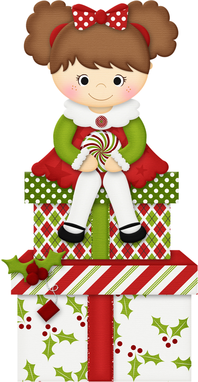 Gallery Free Clipart Picture Christmas Png Cute Santa - Girl Christmas Clipart Png (662x1280), Png Download