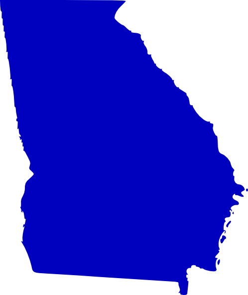 How To Set Use Georgia State Map Outline Solid Clipart (498x594), Png Download