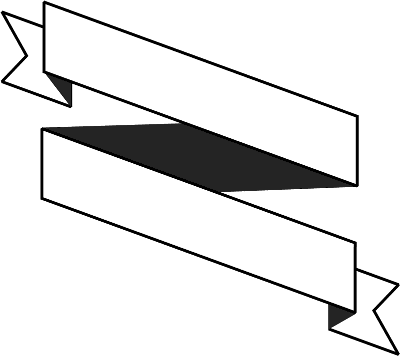 Double Banner Outline Rubber Stamp - Banner Outline Png (800x800), Png Download