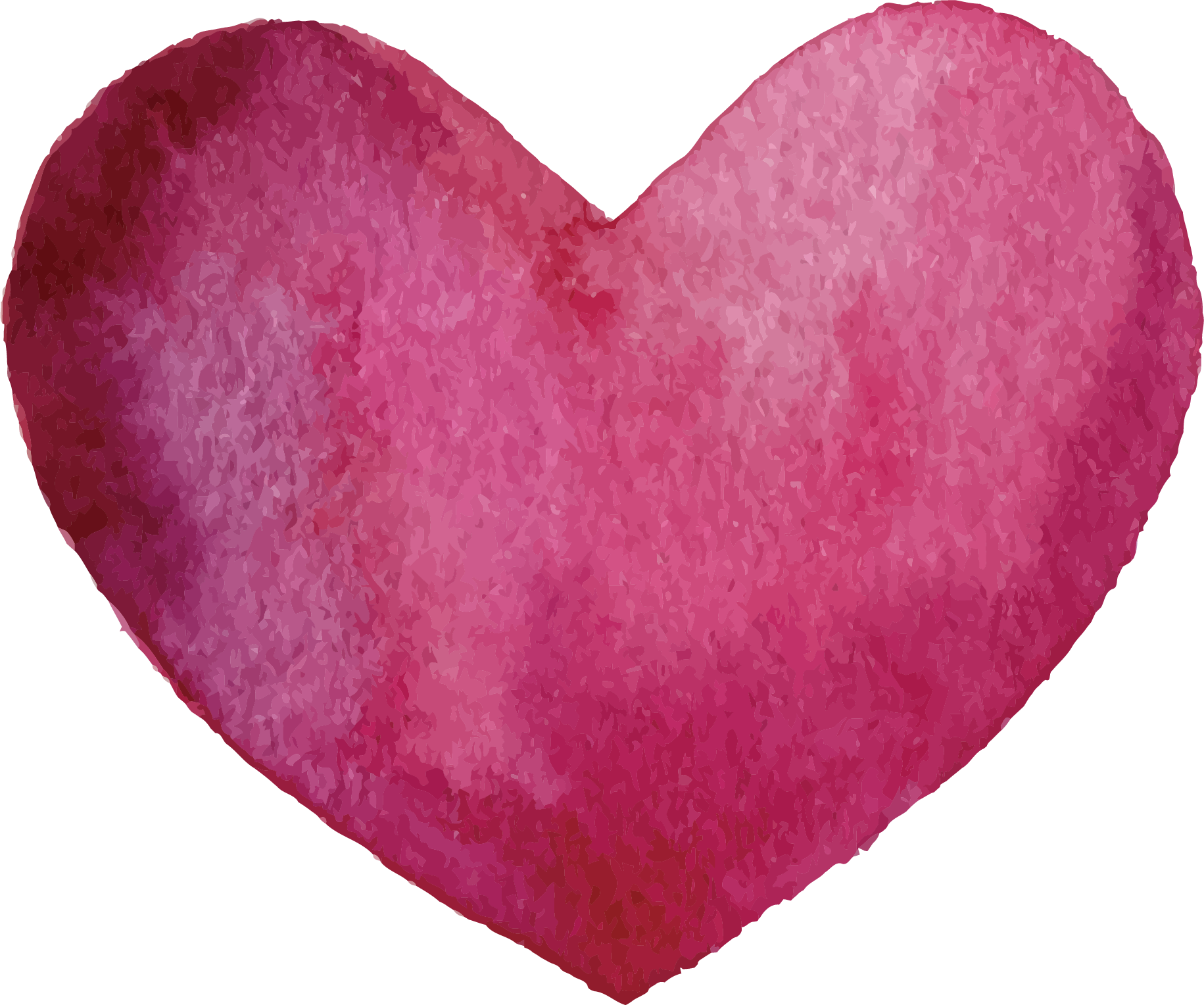 Pink Heart Drawing At Getdrawings - Heart Pink Drawing Png (1831x1528), Png Download