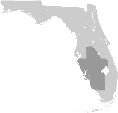 District One - Florida Democrat Republican Map (500x420), Png Download