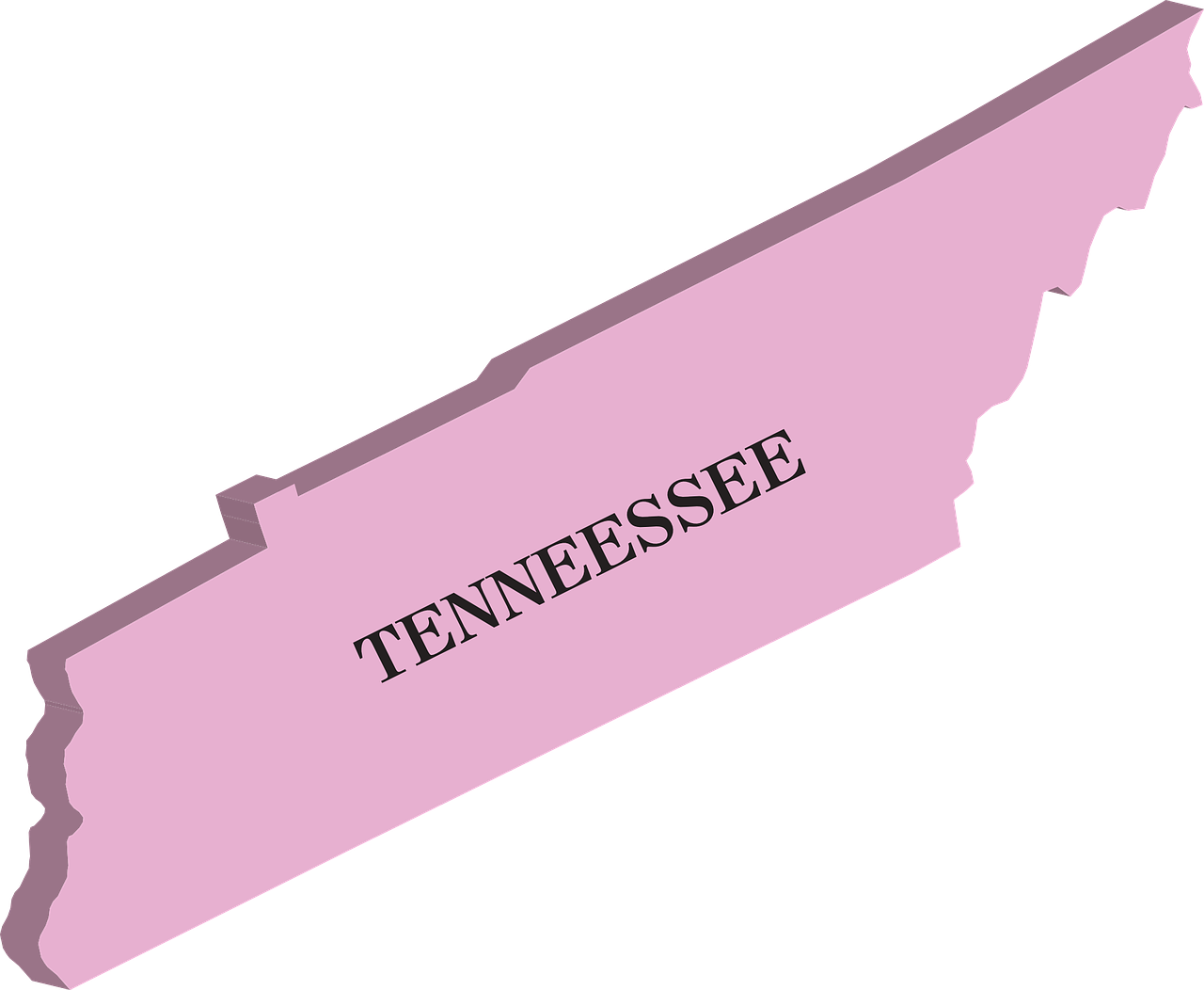 Tennessee Map Clip Art (600x493), Png Download