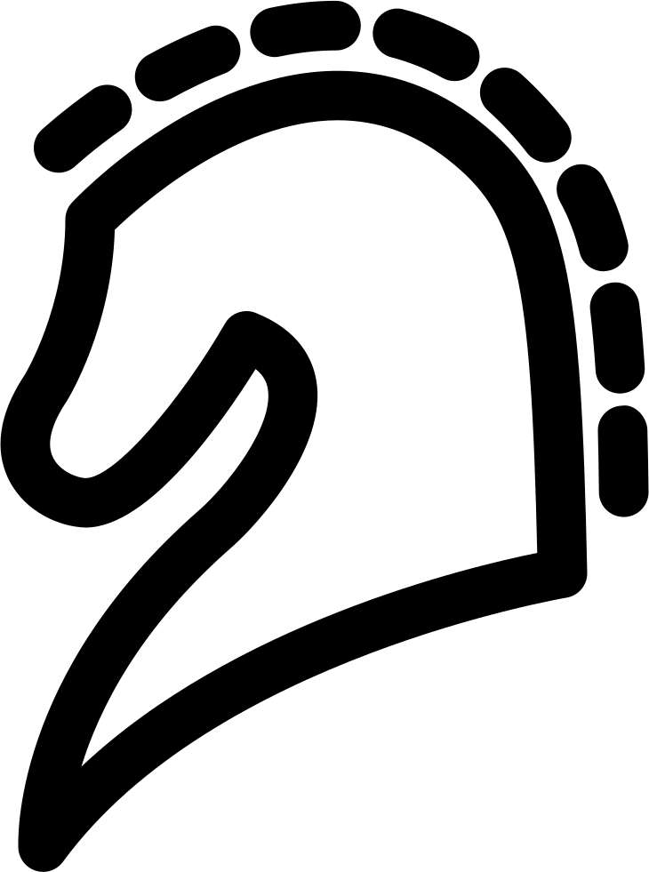 Horse Head Outline In Side View Comments - Horse (730x981), Png Download