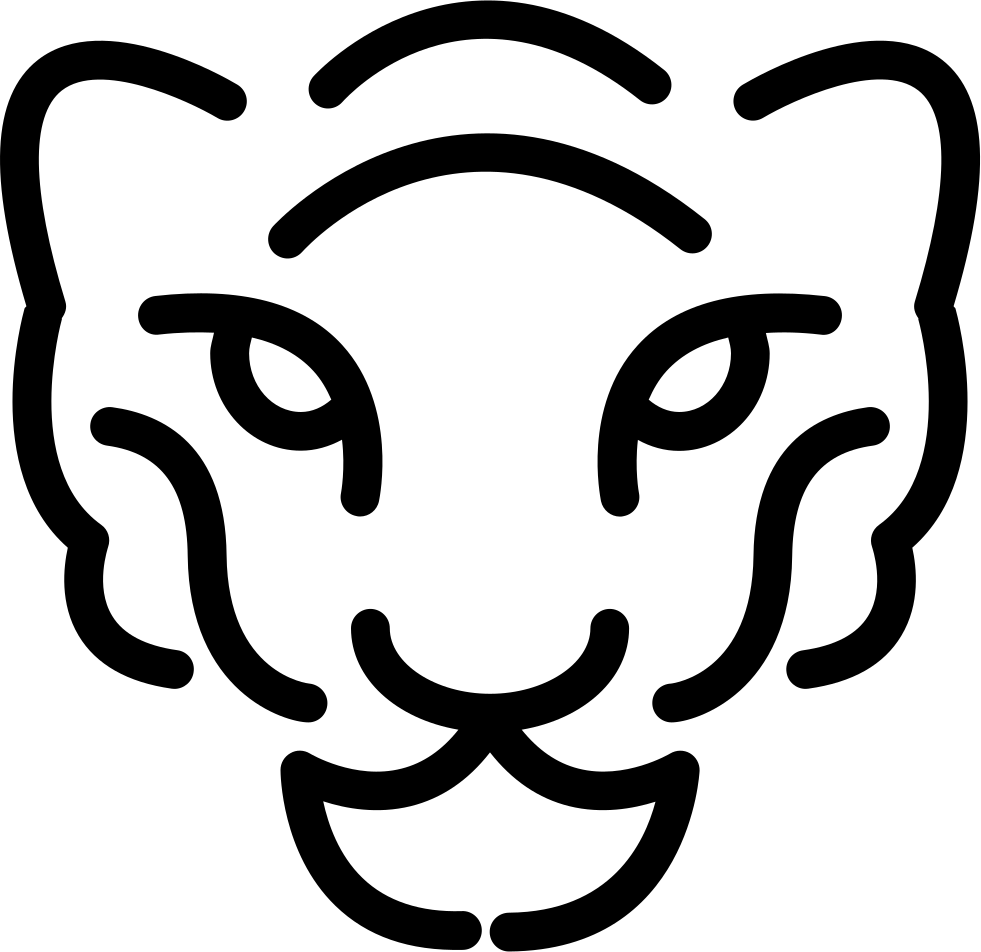 Cheetah Head Outline Vector - Black And White Cheetah Png (400x400), Png Download