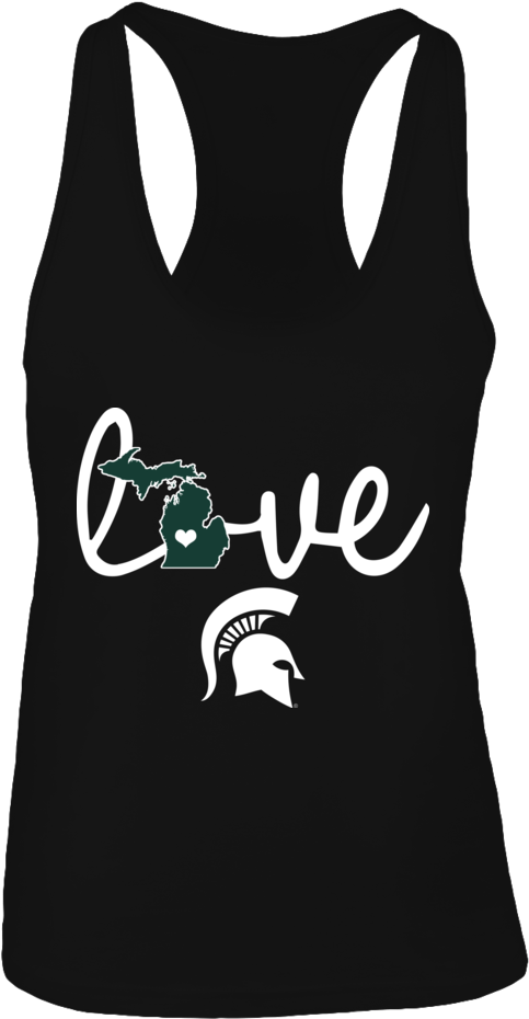 Love In State Outline Michigan State Spartans Shirt - Michigan State Spartans (1000x1000), Png Download