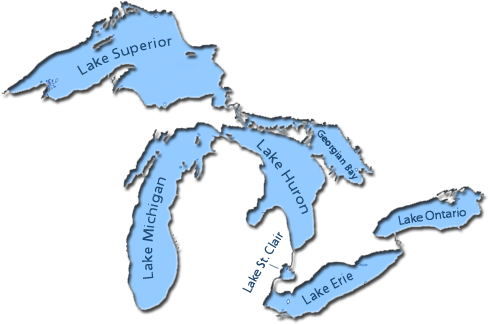 Gps Fail Stories - Physical Map St Lawrence River (500x339), Png Download