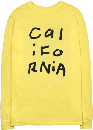 California Collage Yellow Long Sleeve Shirt - Diplo (480x480), Png Download