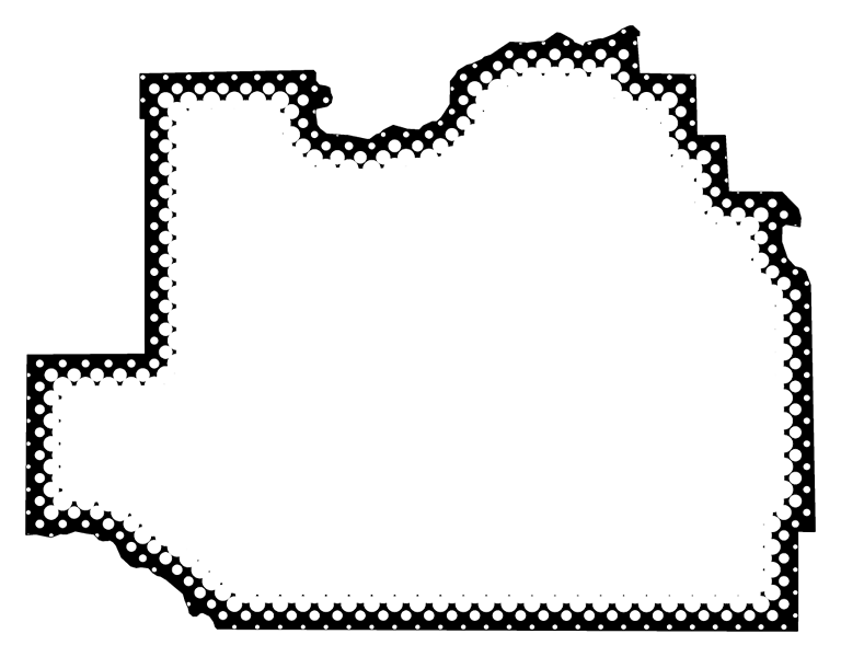 A Map Of Marion With Dots Reversed Out Of A Black Outline - Map (768x600), Png Download
