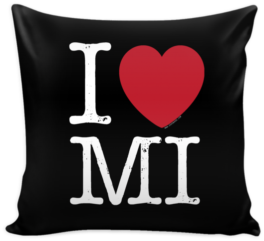 I Love Michigan Pillow Case - Once Mmer Always Mmer (600x600), Png Download