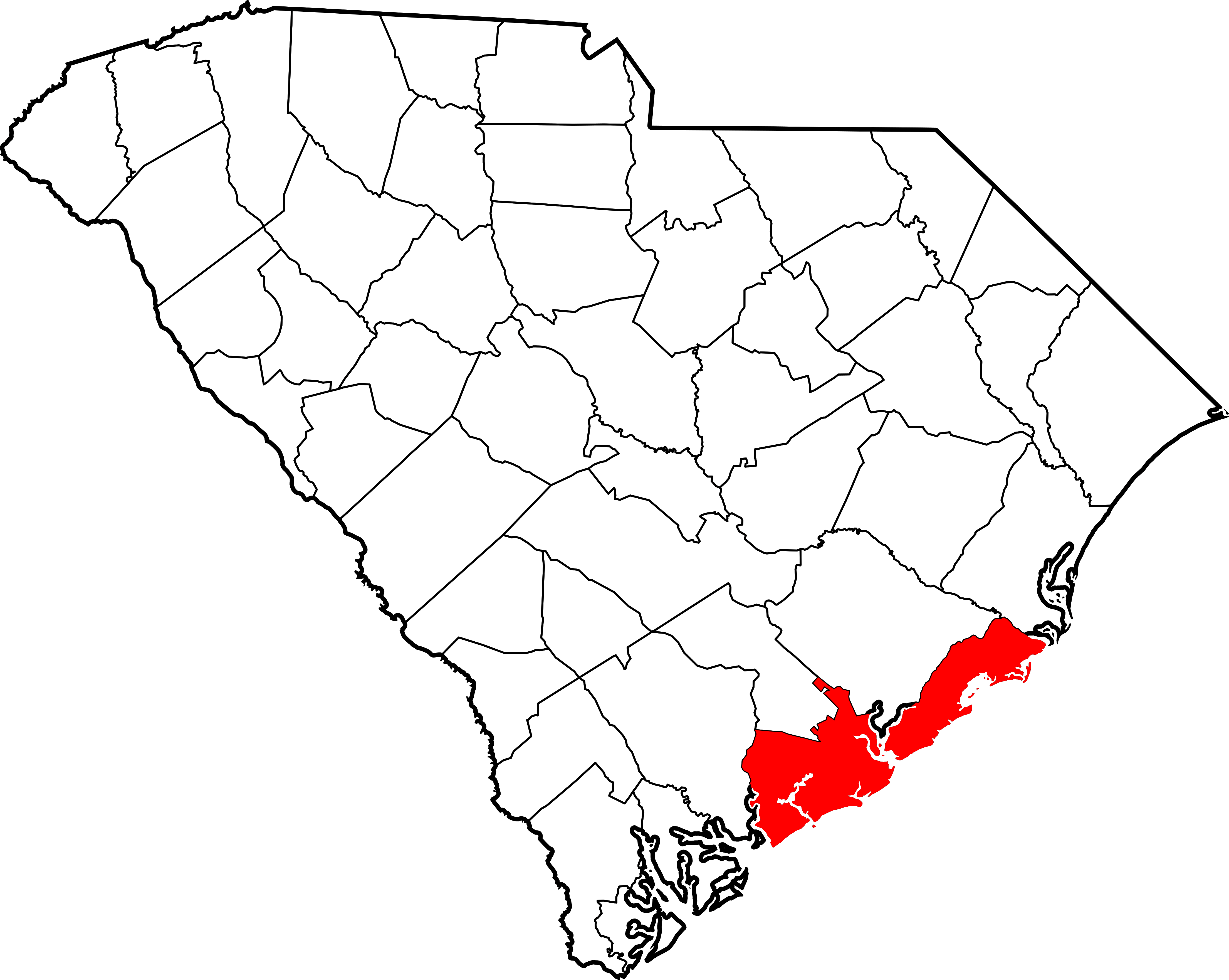 Charleston County South Carolina (4419x3522), Png Download