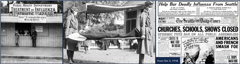 Impact And Implications Of The 1918 Influenza Pandemic - Influenza Epidemic 1918 (812x610), Png Download