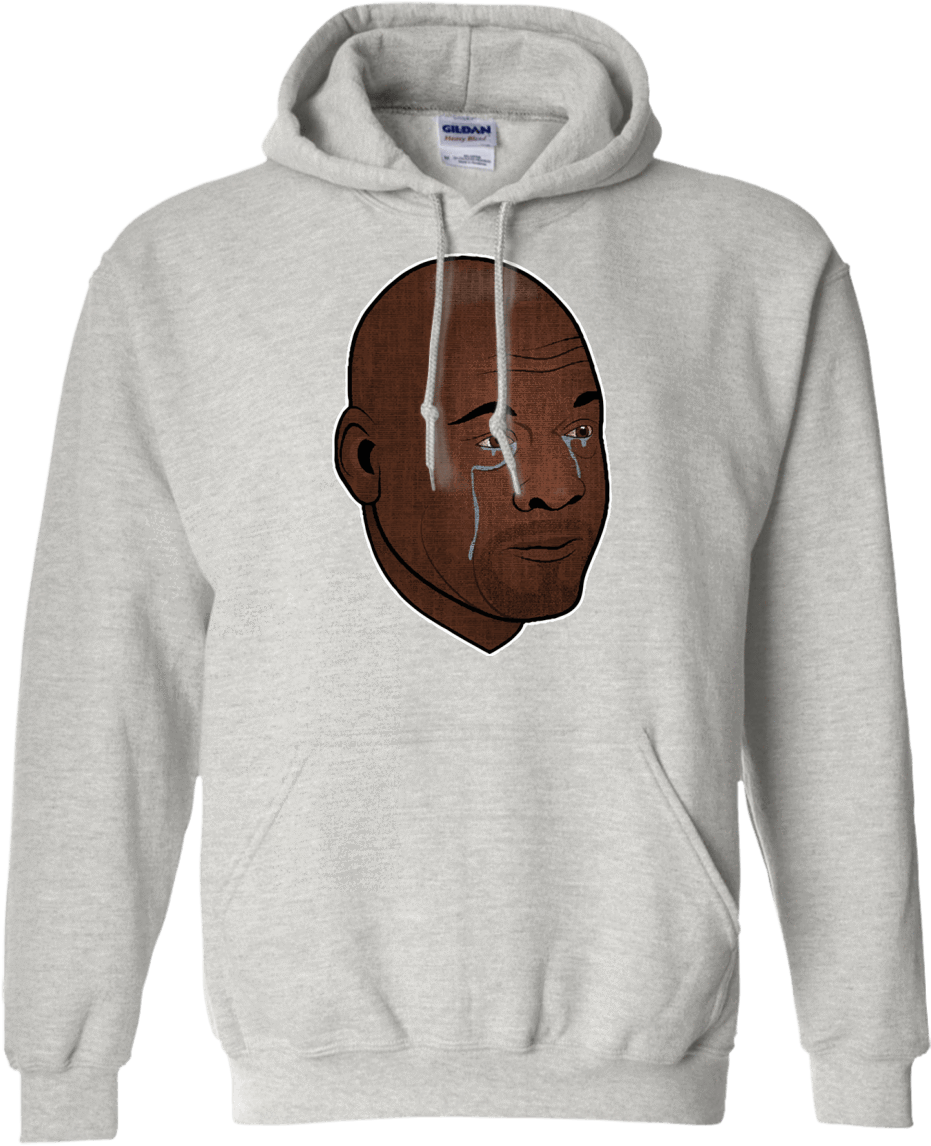 Crying Jordan Hoodie - Dog Paw Print Shirt - I Love Dogs Shirts (1155x1155), Png Download