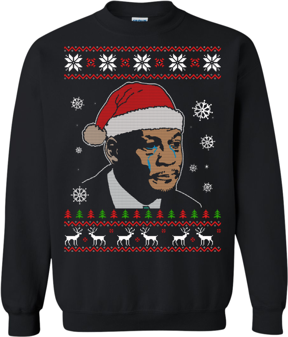 Crying Jordan Christmas Sweater, Shirt, Hoodie (1155x1155), Png Download