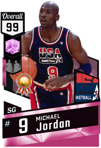'92 Michael Jordan Pinkdiamond Card - Pink Diamond Card 2k17 (325x475), Png Download