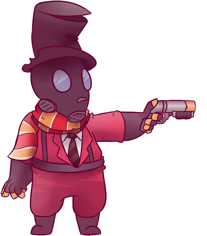 Dapper By Runingfromlions On - Tf2 Pyro Art (729x839), Png Download