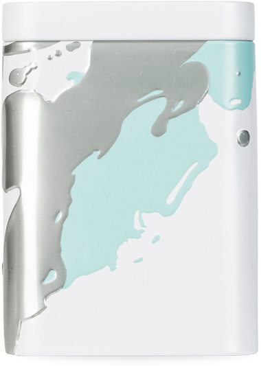 Paint Drip White Square Storage Tin - Paint (555x555), Png Download