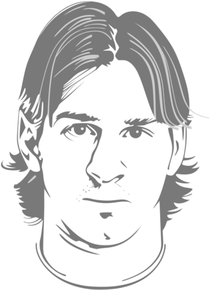Messi Drawing Clipart - Messi Drawing (530x750), Png Download