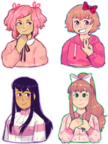 Doki Doki - Doki Doki Literature Club! (400x505), Png Download